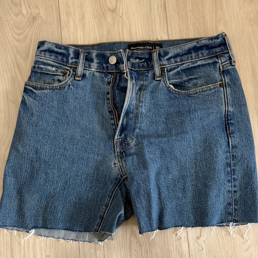 Abercrombie & Fitch Vintage Stretch Denim Shorts